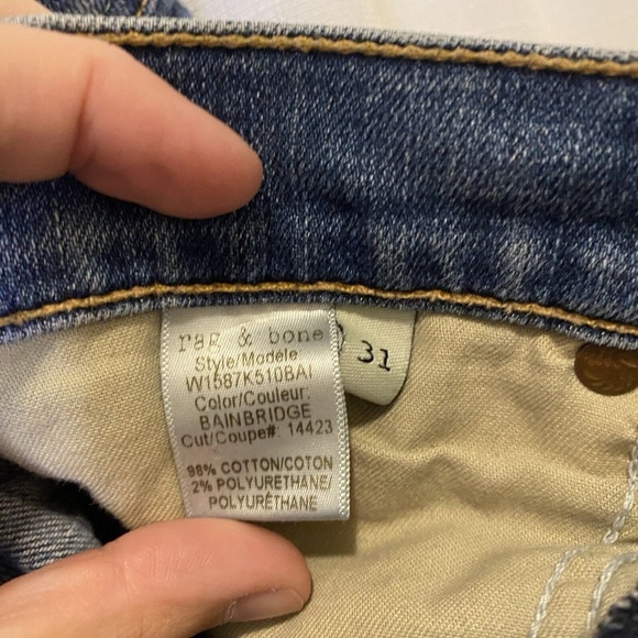Rag And Bone 10 Inch Dre Size 31 Straight Leg Medium Wash Jean  - Pictur… - Picture 11 of 11